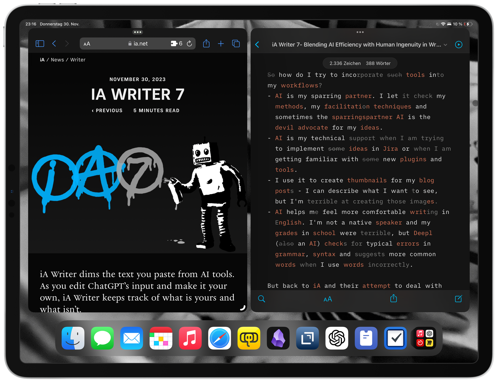 iA Writer 7: Blending AI Efficiency with Human Ingenuity in Writing